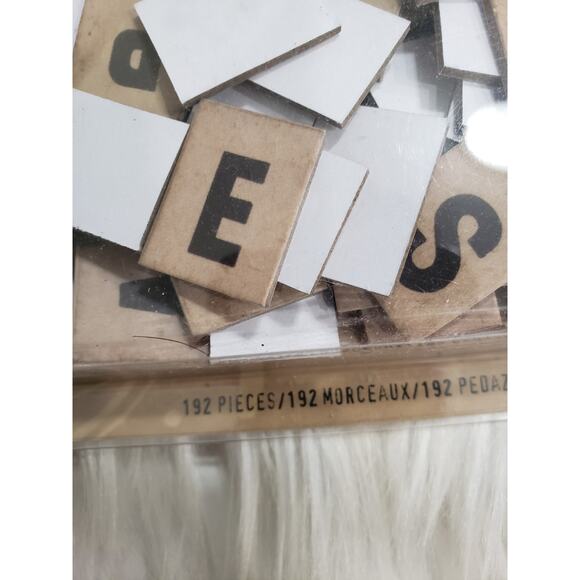 Tim Holtz idea-ology embellishments.‎ ALPHA CHIPS ELEMENTARY. 192 Pieces, New - Picture 2 of 4